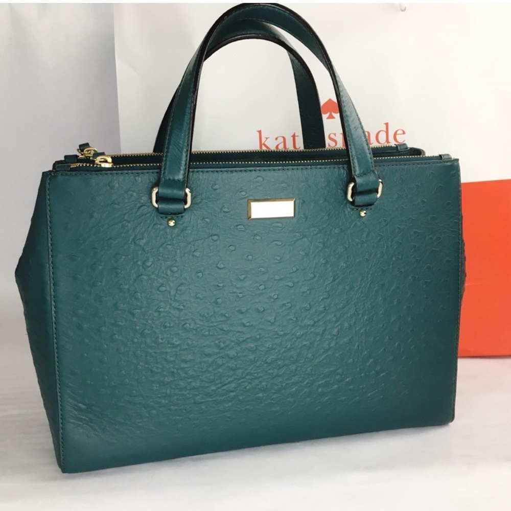 Kate Spade Teal Embossed Satchel